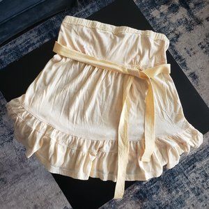 Y2K Size Medium. Abercrombie & Fitch Yellow Babydoll Tube Top